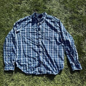 Vintage Gap Flannel Button Up Blue Size L